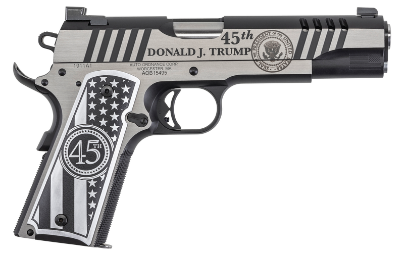 Kahr Arms Trump One Stainless .45 ACP 5" Barrel 7-Rounds Custom Engraving Kahr Arms Trump One Stainless .45 ACP 5" Barrel 7-Rounds Custom Engraving - 1911 - Miami Shooters Supply