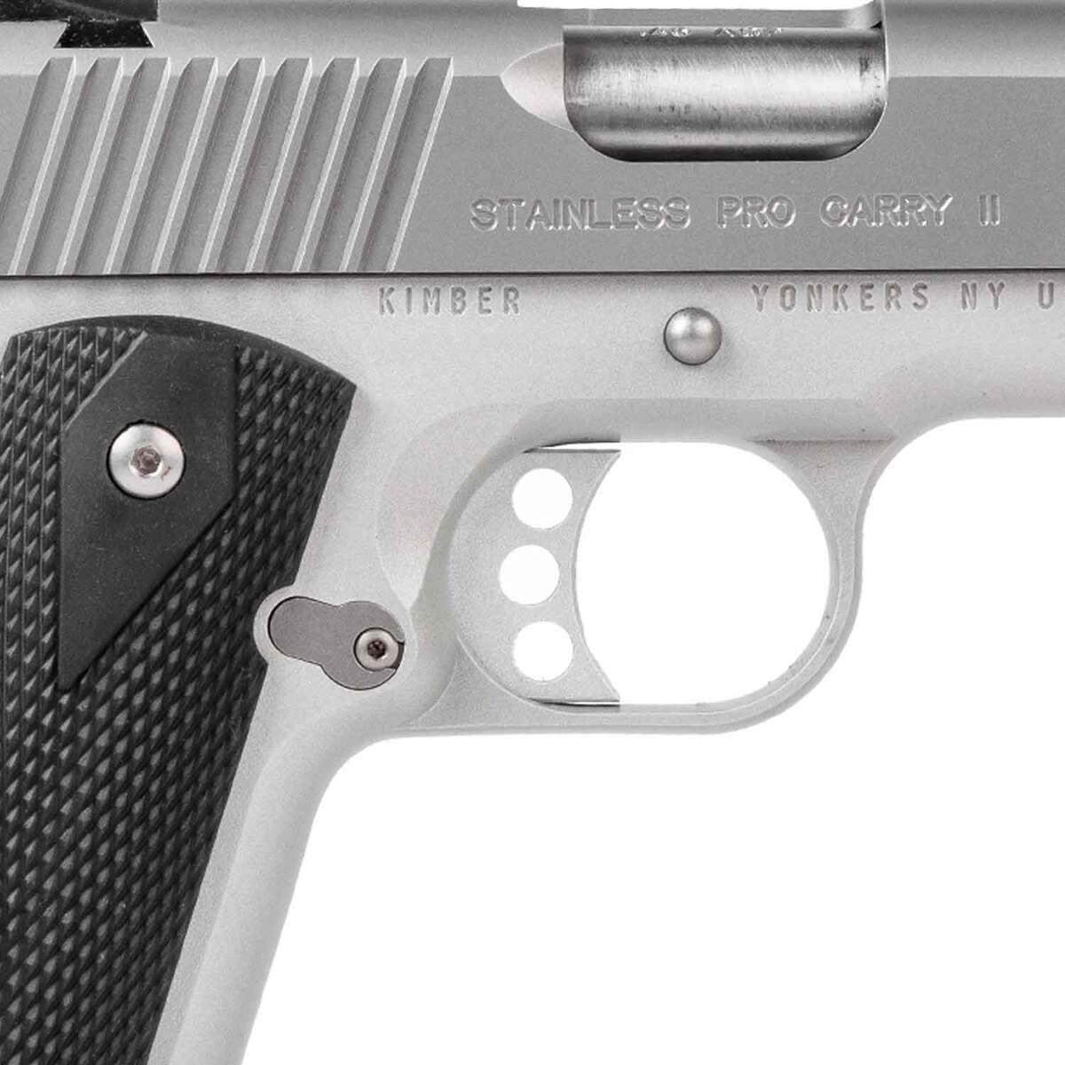 Kimber 1911 Stainless Pro Carry II 45 Auto (ACP) 4in Stainless Pistol - 7+1 Rounds - Image 3