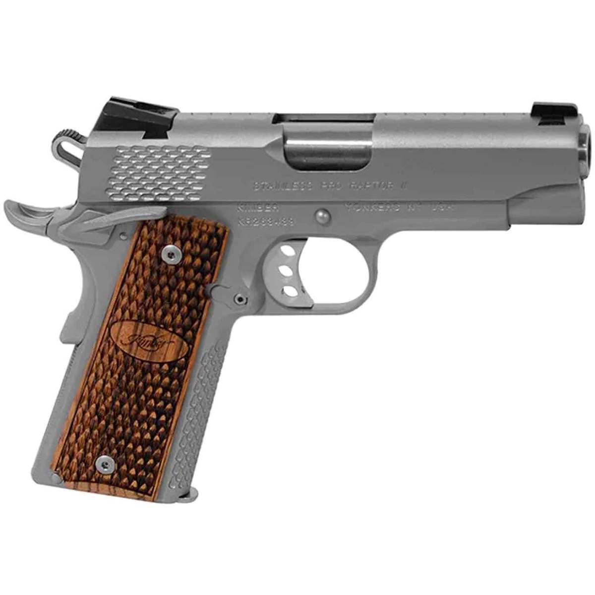 Kimber Stainless Pro Raptor II 9mm Luger 4in Stainless/Wood Pistol - 9+1 Rounds