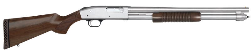 Mossberg 590 Persuader Chrome / Walnut 12 GA 20" Barrel 8-Rounds