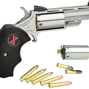 North American Arms Black Widow Stainless .22 LR / .22 Mag 2" Barrel 5-Rounds Fixed Sights