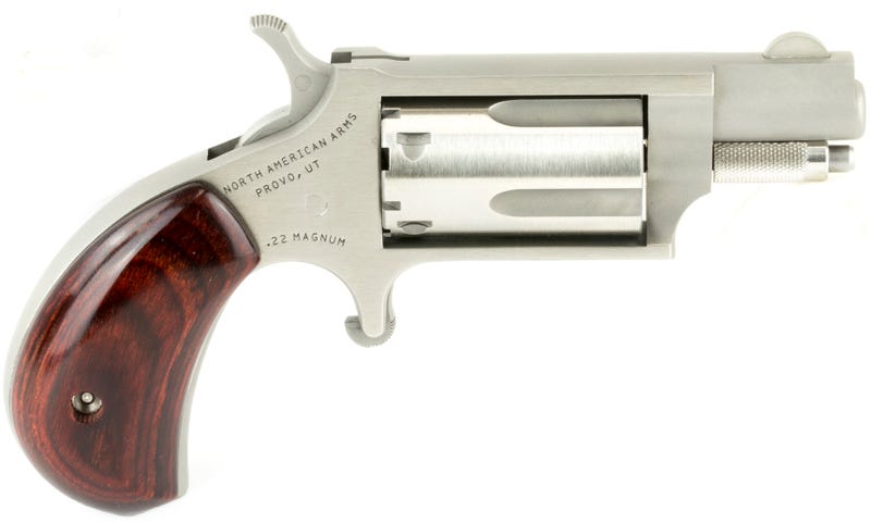 North American Arms Mini-Revolver Stainless .22 LR / .22 Mag 1.125" Barrel 5-Rounds Convertible