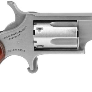 North American Arms Mini-Revolver Stainless .22 LR 1.125" Barrel 5-Rounds Rubber Grips