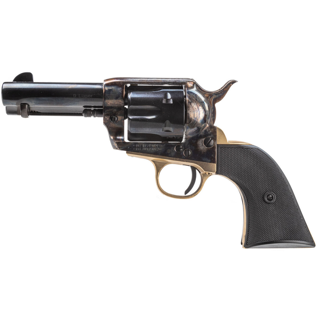 Pietta 1873 Great Western II Gunfighter 9mm Luger 3.5in Blued Revolver - 6 Rounds - Image 2