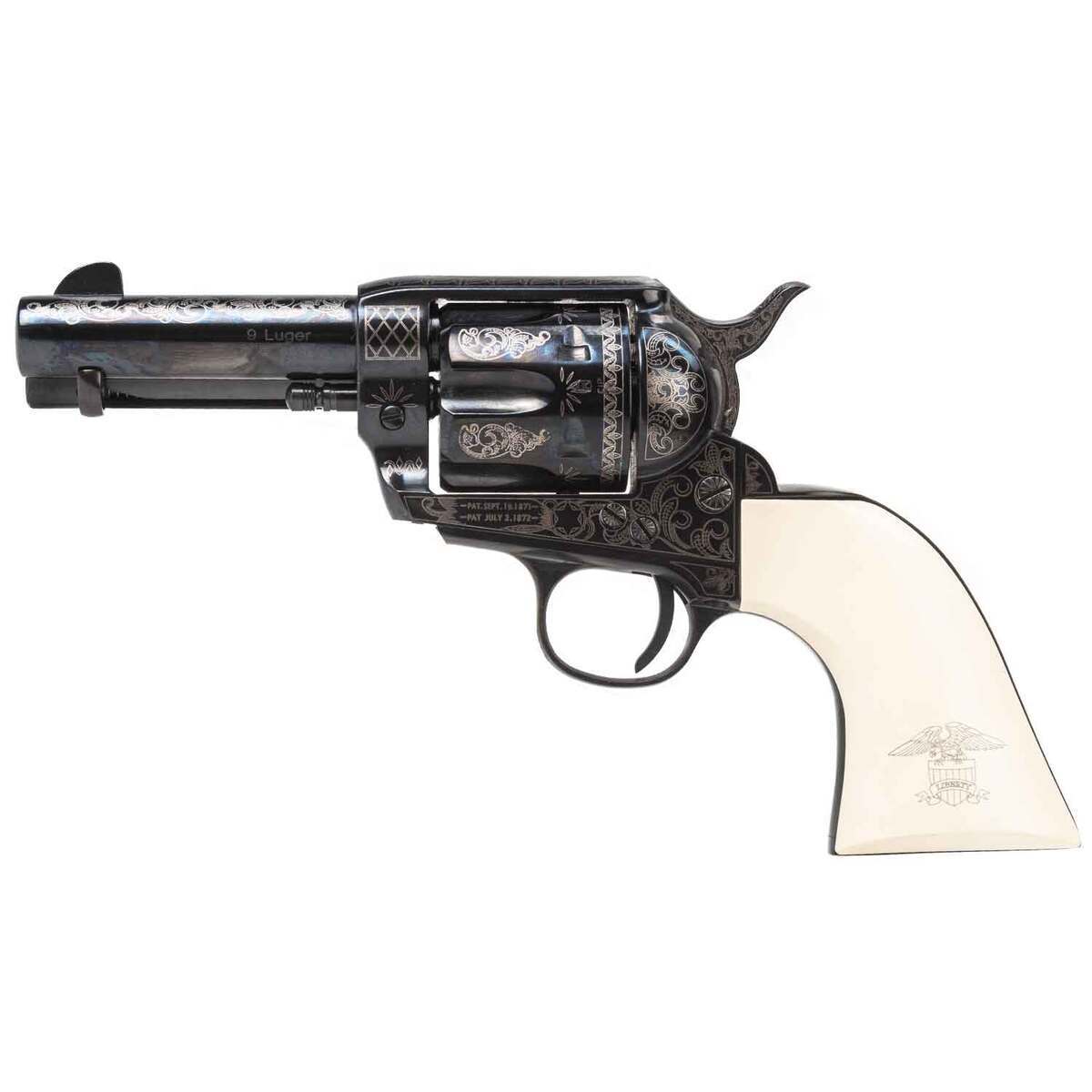Pietta 1873 Great Western II Liberty 9mm Luger 3.5in Blued Revolver - 6 Rounds - Image 2