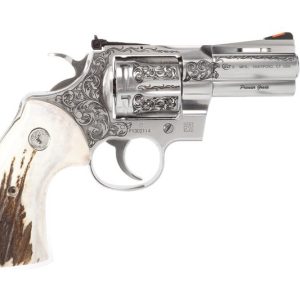 Colt Firearms Python Engraved Stainless .357 Mag 3" Barrel 6-Rounds w/ Elk Stag Grips