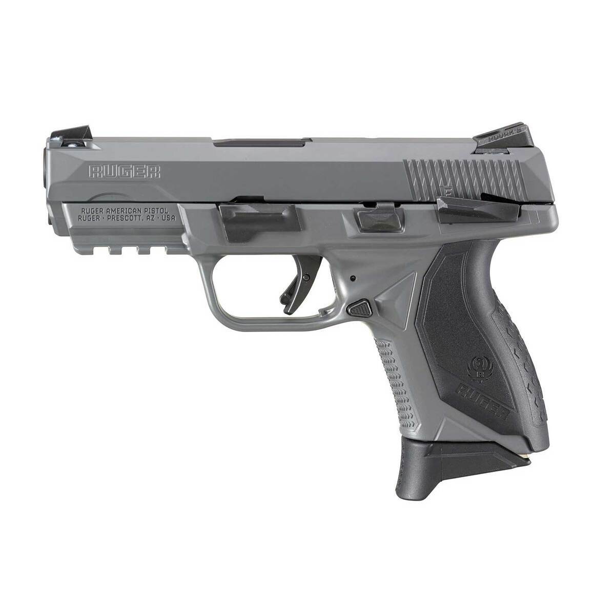 Ruger American Pistol Compact 45 Auto (ACP) 3.75in Gray Cerakote Pistol - 7+1 Rounds - Image 2