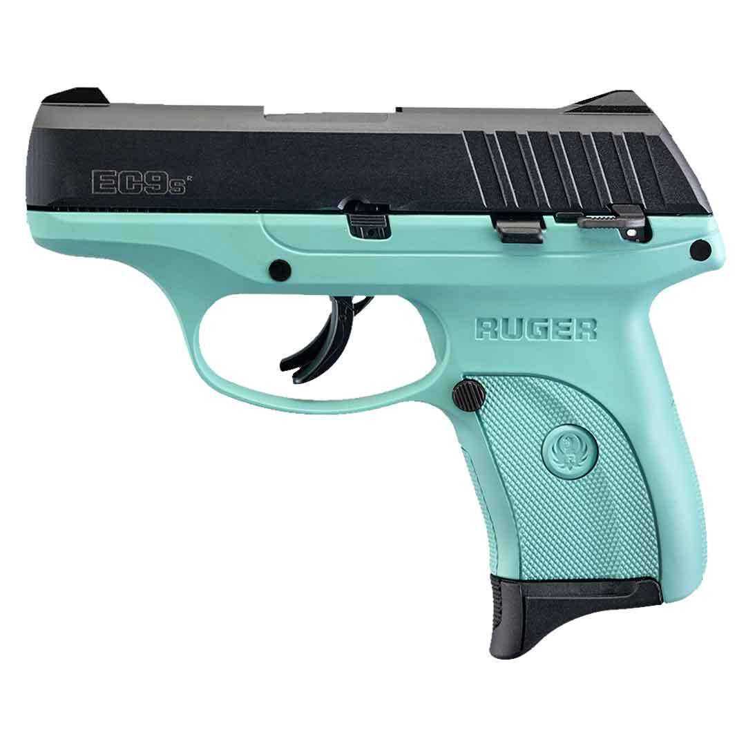 Ruger EC9s 9mm Luger 3.12in Black/Turquoise Pistol - 7+1 Rounds - Image 2