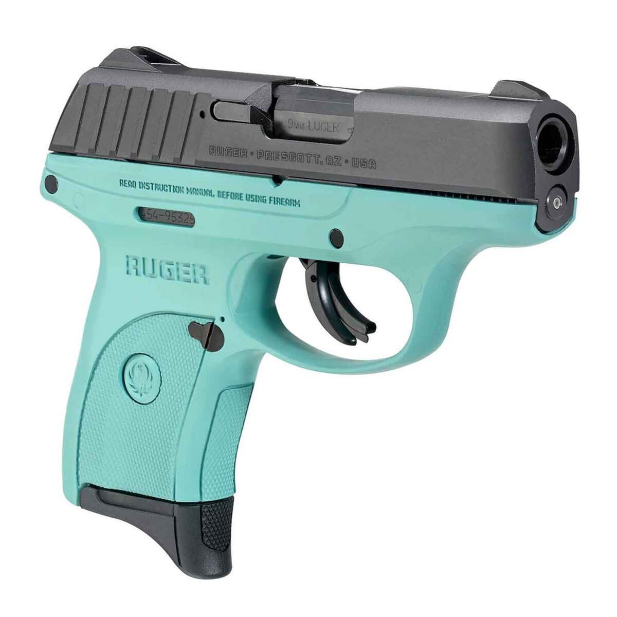Ruger EC9s 9mm Luger 3.12in Black/Turquoise Pistol - 7+1 Rounds - Image 3