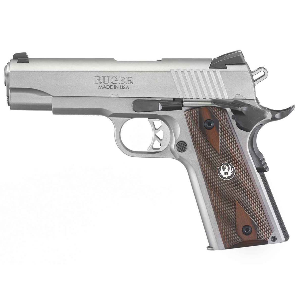 Ruger SR1911 Commander 45 Auto (ACP) 4.25in Low Glare Stainless Pistol - 7+1 Rounds - Image 2