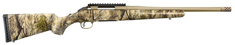 Ruger American Go Wild Camo / Bronze .243 Win 16.1" Barrel 4-Rounds Adjustable Trigger
