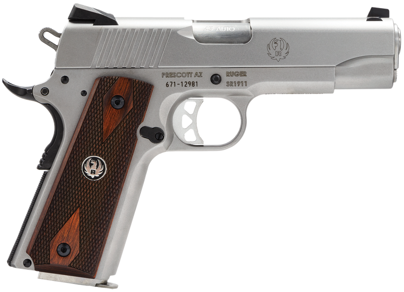 Ruger SR1911 Stainless .45 ACP 4.25" Barrel 7-Rounds Commander-Style