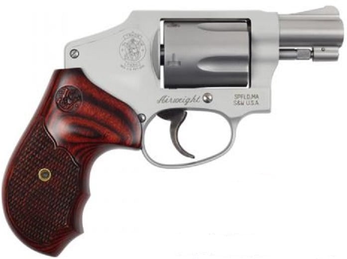 Smith & Wesson 642 Deluxe Stainless .38 SPL 1.875" Barrel 5-Rounds Walnut Grip Smith & Wesson 642 Deluxe Stainless .38 SPL 1.875" Barrel 5-Rounds Walnut Grip - HANDGUNS - Miami Shooters Supply