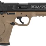 Smith and Wesson M&P22 Compact Suppressor Ready Black / FDE .22LR 3.56-inch Barrel 10 Rounds with Manual Safety