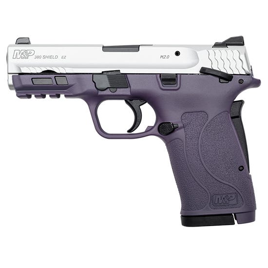 Smith and Wesson M&P380 Shield EZ Orchid / Stainless .380 ACP 3.675" Barrel 8-Rounds Manual Safety