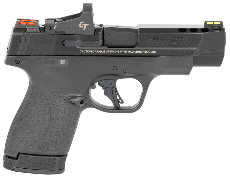 Smith and Wesson M&P Performance Center Shield Plus Black 9mm 4" Barrel 13-Rounds Crimson Trace Red Dot