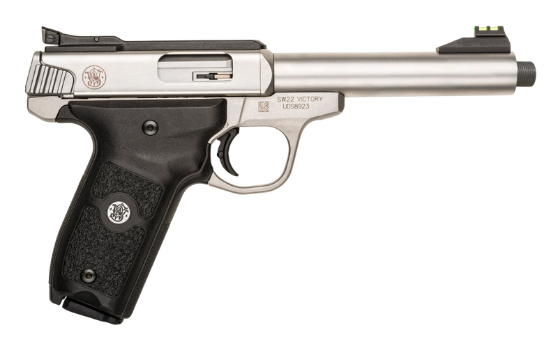 Smith and Wesson SW22 Victory Stainless 22LR 5.5-inch Threaded Barrel 10 Rounds