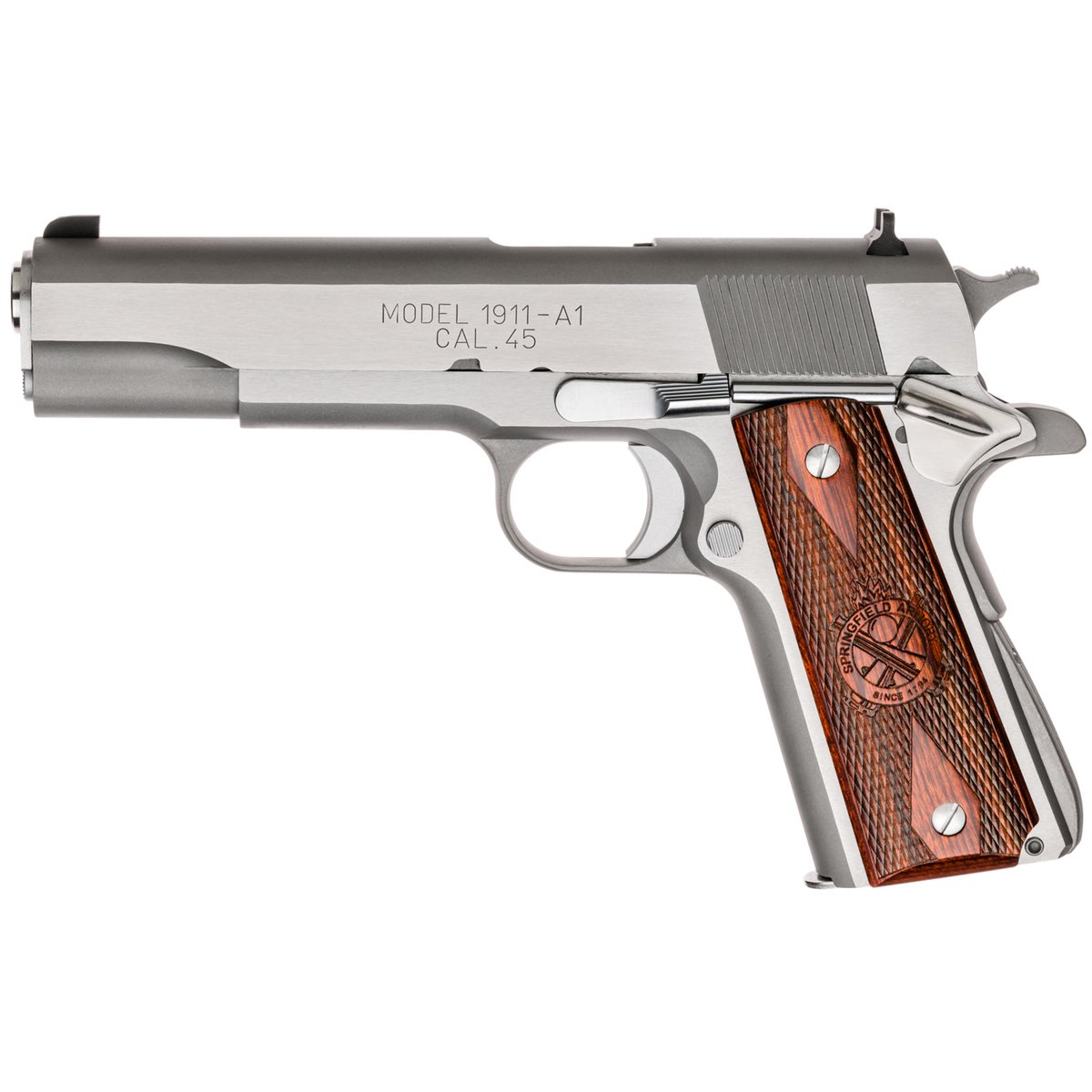 Springfield Armory 1911 Mil-Spec 45 Auto (ACP) 5in Polished Stainless Pistol - 7+1 Rounds - California Compliant - Image 2