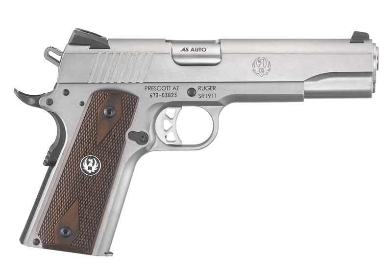 Ruger SR1911 Standard Stainless .45 ACP 5" Barrel 8-Rounds