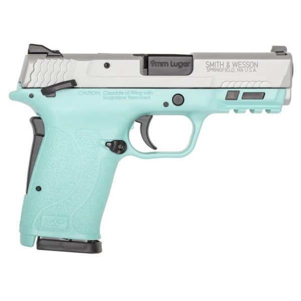 Smith and Wesson M&P9 SHIELD EZ M2.0 Robin's Egg Blue 9mm 3.7" Barrel 8-Rounds Manual Safety