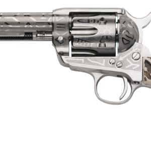 Taylors and Co 1873 Cattle Brand Nickel .45 Colt 5.5" Barrel 6-Rounds Engraved