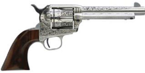 Taylors and Co 1873 Cattleman Stainless .357 Mag 5.5" Barrel 6-Rounds Photo Engraved