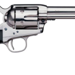 Taylors and Co 1873 Cattleman Nickel .44-40 Win 4.75" Barrel 6-Rounds Notched Rear Sight