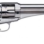 Taylors and Co 1875 Army Outlaw Nickel .45 LC 7.5" Barrel 6-Rounds with Fixed Front Blade, Rear Frame Notch Sights
