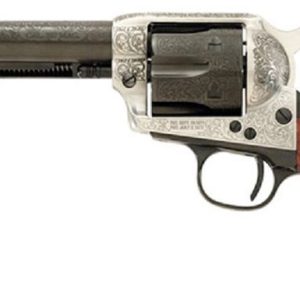 Taylors and Co Cattleman Photo Engraved Stainless / Black .45 Colt 5.5" Barrel 6-Rounds
