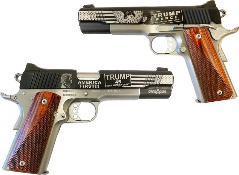 Kimber Custom II Two Tone Black/ Stainless 45ACP 5" Barrel 7-Rounds Trump / Pence GrabAGun Exclusive