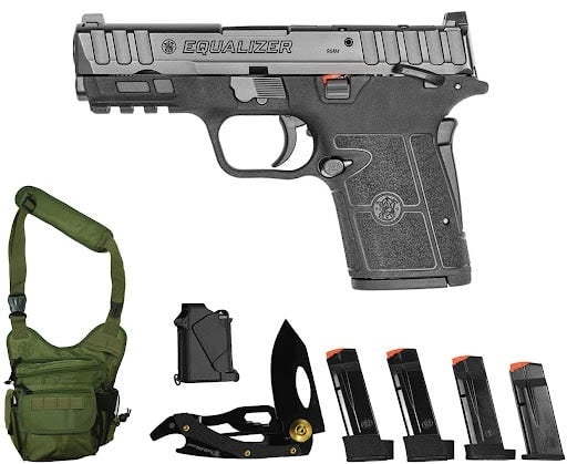 Smith and Wesson Equalizer Black 9mm 3.6" Barrel 15-Rounds With Bug Out bag and Multi-Tool