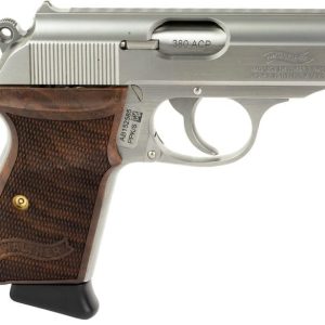 Walther PPK/S Stainless .380 ACP 3.35" Barrel 7-Rounds Walnut Grips