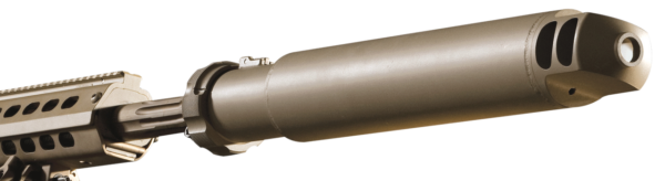Barrett QDL M107 Sound Suppressor .50 BMG Suppressor, Flat Dark Earth Cerakote, Quick Detach