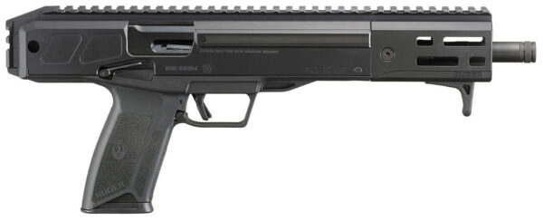 Ruger LC Charger 5.7x28mm,10.30″ Threaded Barrel, Black, M-Lok Handguard, Picatinny Brace Adapter, Textured Grip, Ambi Controls, Handstop, 20rd