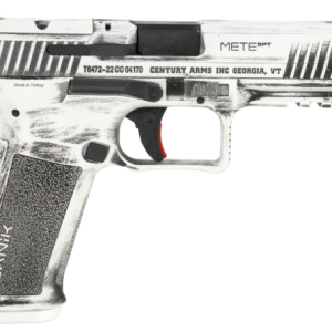 Canik Mete SFT 9mm, 4.46″ Barrel, Picatinny Rail, Distressed White, Optics Ready, 18rd