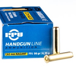 50 Rounds of 7.62x38mm Nagant Ammo by Prvi Partizan – 98gr FMJFN