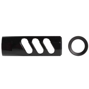 F1 Firearms 5.56 Flat Faced Compensating Black Nitride Muzzle Brake