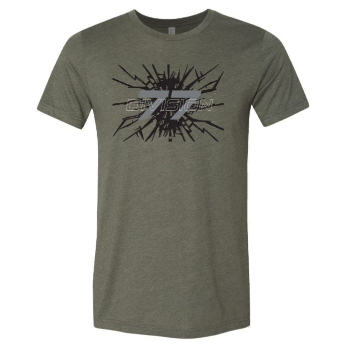 Division 77 Short Sleeve T-Shirt - Heather Military Green | Premium Tactical Apparel