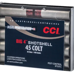 CCI Big 4 Shotshell 45 Colt Ammunition - 140 Grain Lead Shot - 200 Rounds