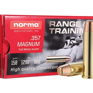 Norma Range & Training 357 Magnum Ammo 158 Grain Full Metal Jacket 500 rounds - Fast Ship - Air Gun Ammo - Miami Shooters Supply