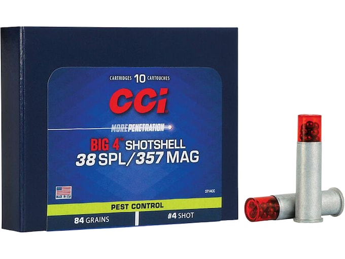 CCI Big 4 Shotshell 38 Special Ammo 84 Grain Lead Shot 200 rounds Direct CCI Big 4 Shotshell 38 Special Ammo 84 Grain Lead Shot 200 rounds Direct - Air Gun Ammo - Miami Shooters Supply