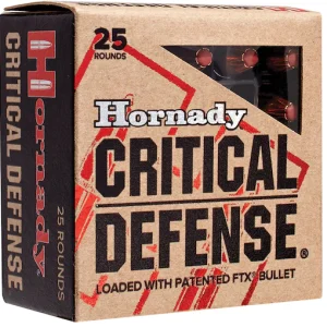 In Stock: Hornady Critical Defense 9mm Luger Ammo 115 Grain Hornady FTX Polymer Tip Box of 200 rounds - Air Gun Ammo | Miami Shooters Supply