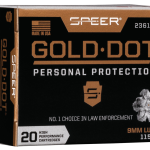 SPEER GOLD DOT 9MM LUGER (9X19 PARA)  HANDGUN AMMO AMMO