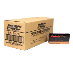 PMC BRONZE 9MM 115 GR FMJ 1000/CT HANDGUN AMMO