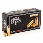BPS AMMUNITION 9X19MM 124 GR (BOX OF 50) 9MM LUGER (9X19 PARA)  HANDGUN AMMO AMMO