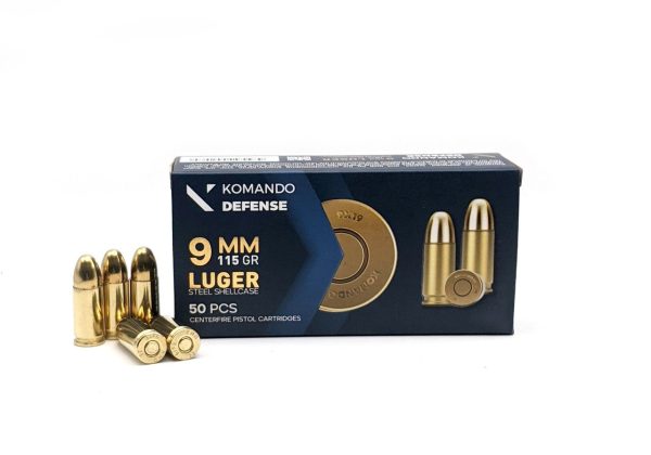 KOMANDO DEFENSE 9MM 115GR (50 RDS) HANDGUN AMMO
