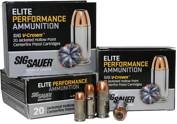SIG SAUER ELITE V-CROWN HANDGUN AMMO