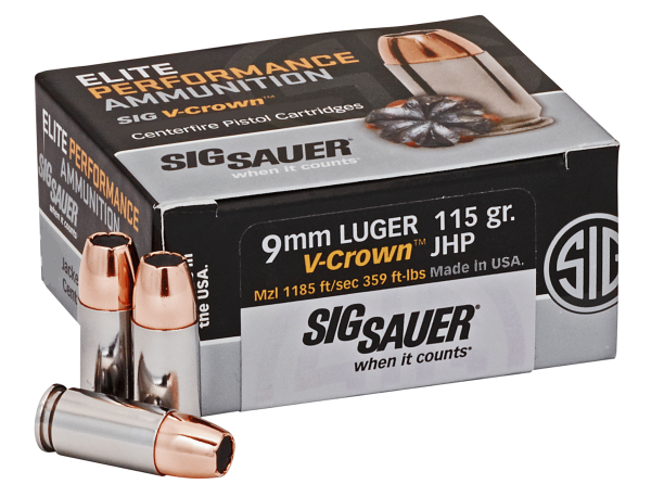 SIG SAUER ELITE PERFORMANCE HANDGUN AMMO