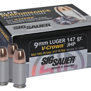 SIG SAUER ELITE V-CROWN HANDGUN AMMO