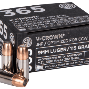 SIG SAUER ELITE V-CROWN HANDGUN AMMO
